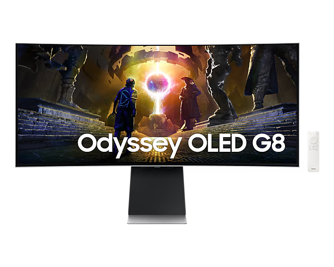 Samsung 34" Gaming Monitor G8 Odyssey OLED Ultra Wide QHD with Smart Functions 175Hz 0.03Ms | LS34DG852SMXUE