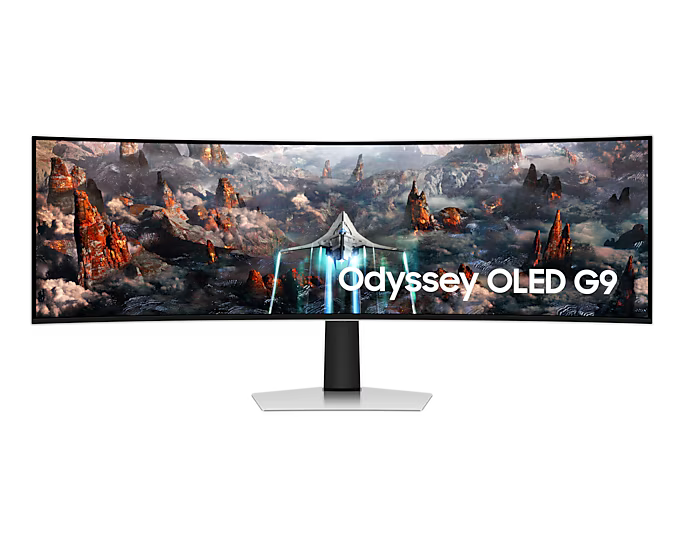 SAMSUNG Odyssey G9 G93SC Gaming Curved Monitor, 49" Dual 2K OLED Display, 240Hz Refresh Rate LS49CG934SMXUE